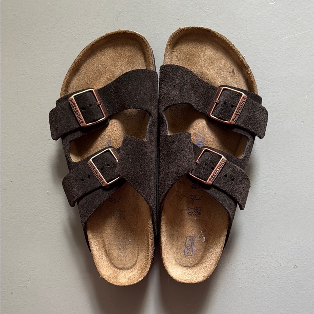 Mocha Suede Birkenstock Arizona Sandals